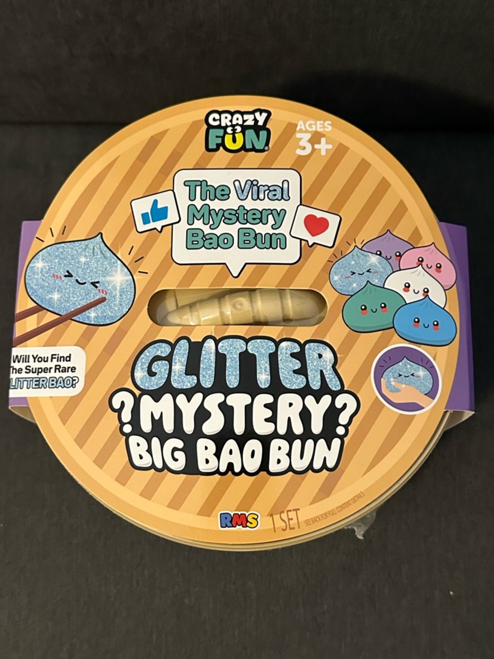 BIG Crazy Fun ULTRA RARE BIG BAO BUN Viral Mystery Bao Bun Glitter Series NWT